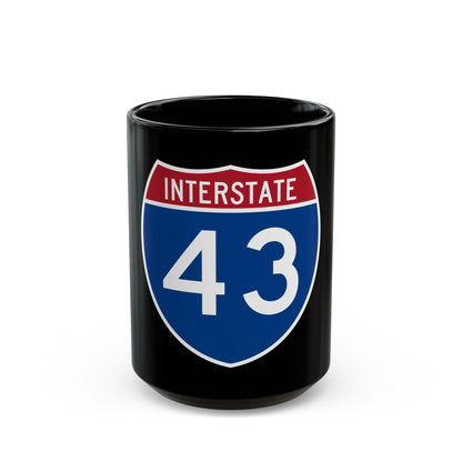 Interstate 43 (U.S. Highways) Black Coffee Mug