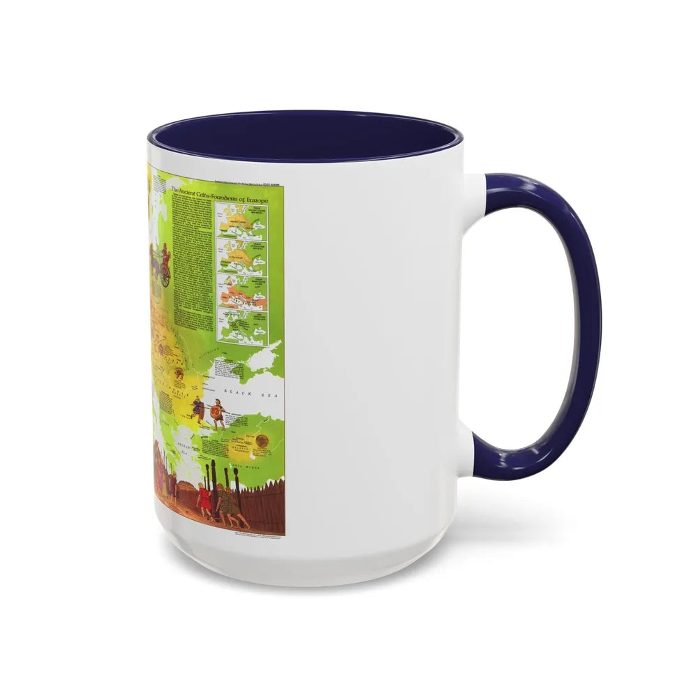 Europe - Celtic (1977) (Map) Accent Coffee Mug-Go Mug Yourself