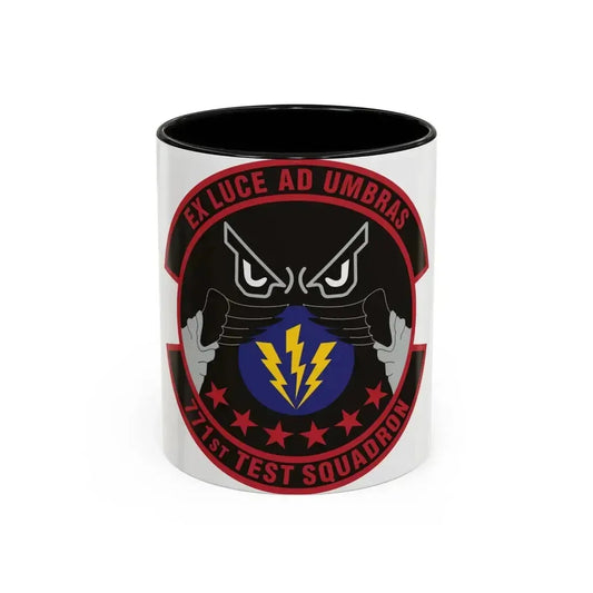 771st Test Squadron (U.S. Air Force) Accent Coffee Mug 11oz Black - Go Mug Yourself