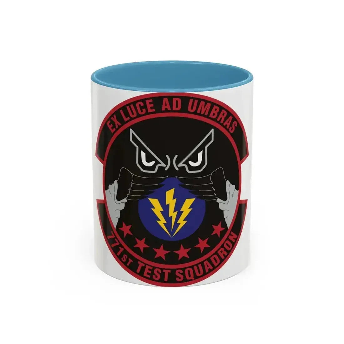 771st Test Squadron (U.S. Air Force) Accent Coffee Mug 11oz Light Blue - Go Mug Yourself