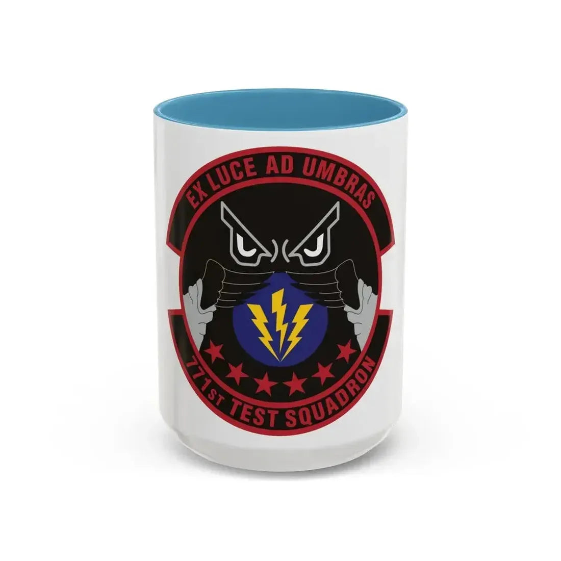 771st Test Squadron (U.S. Air Force) Accent Coffee Mug 15oz Light Blue - Go Mug Yourself