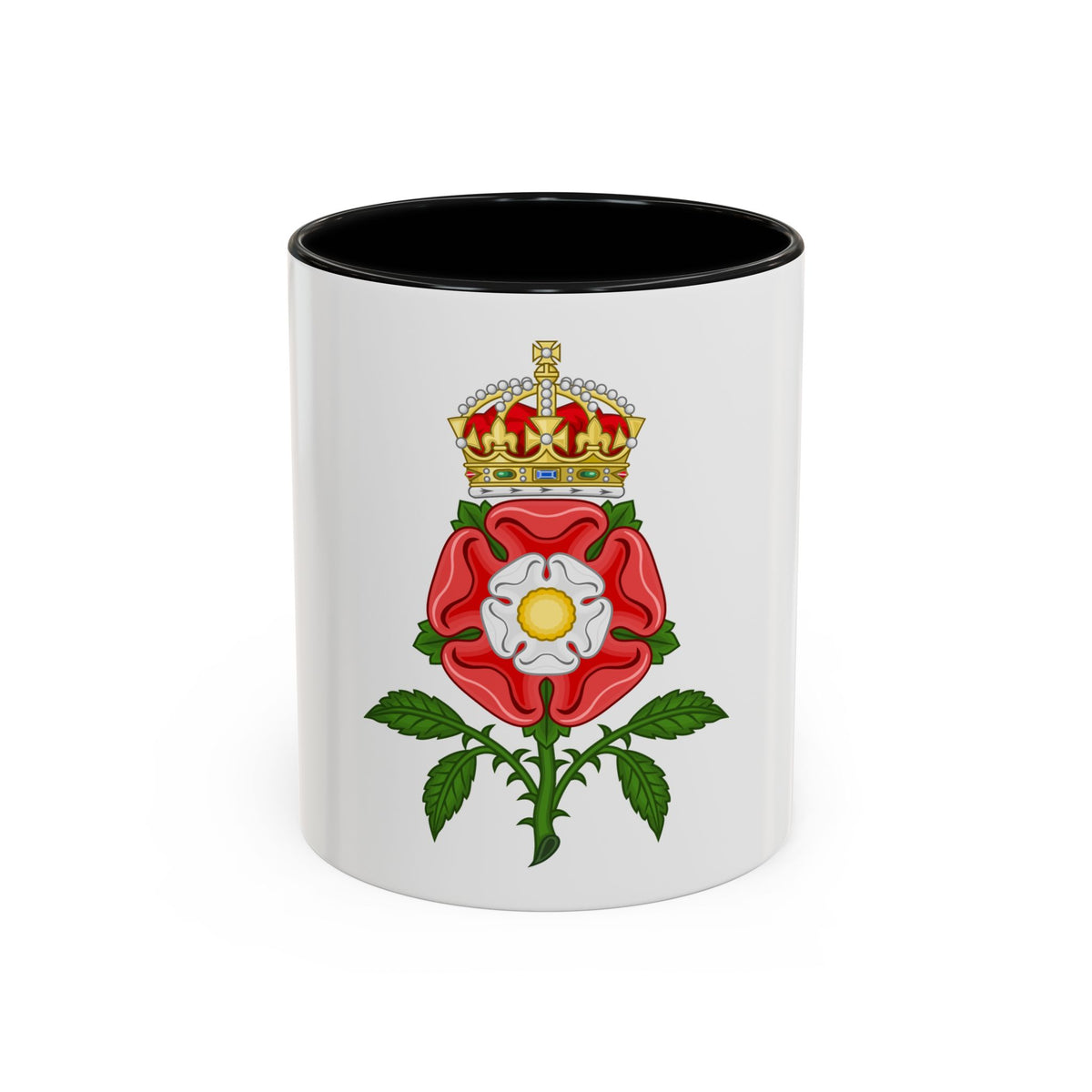 Tudor Rose (Tudor Heraldry) - Accent Coffee Mug
