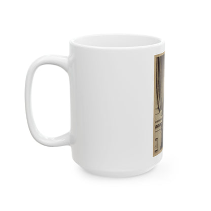 Portrait Of Union Officer Holding A Sword In His Arm (U.S. Civil War) White Coffee Mug