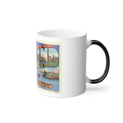 Greeting card from Ashland Wisconsin (Greeting Postcards) Color Changing Mug 11oz