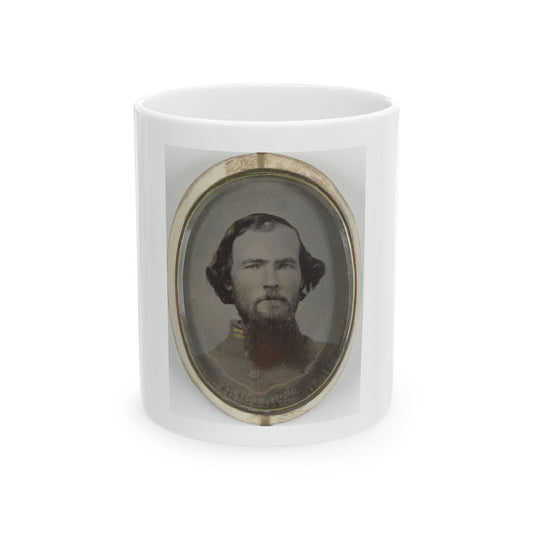 Lieutenant Hiram L. Hendley Of Co. A, 9th Tennessee Cavalry Battalion, In Silver Brooch (U.S. Civil War) White Coffee Mug