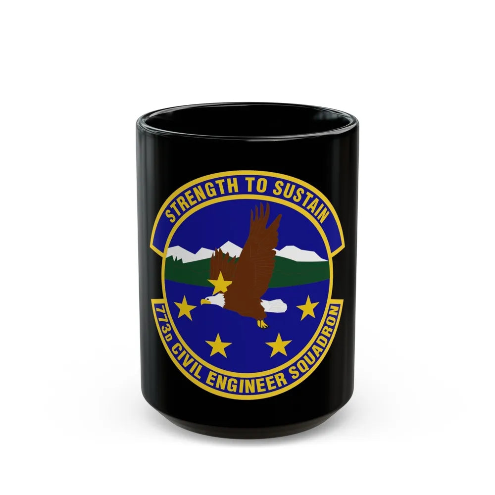 773 Civil Engineer Squadron PACAF (U.S. Air Force) Black Coffee Mug-15oz-Go Mug Yourself