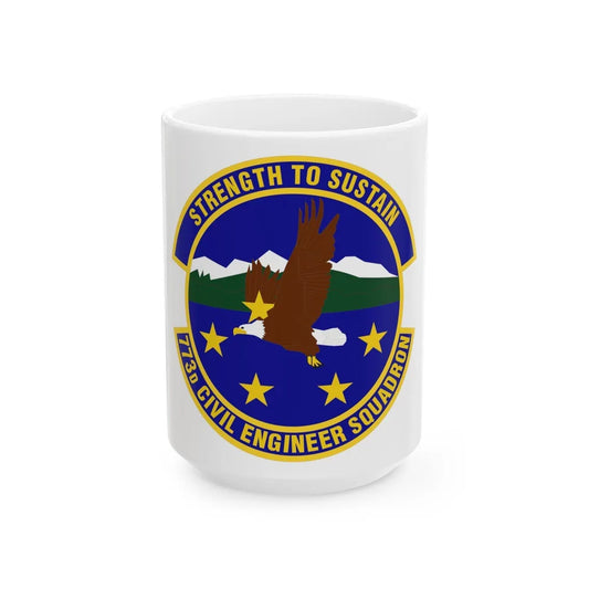 773 Civil Engineer Squadron PACAF (U.S. Air Force) White Coffee Mug-15oz-Go Mug Yourself