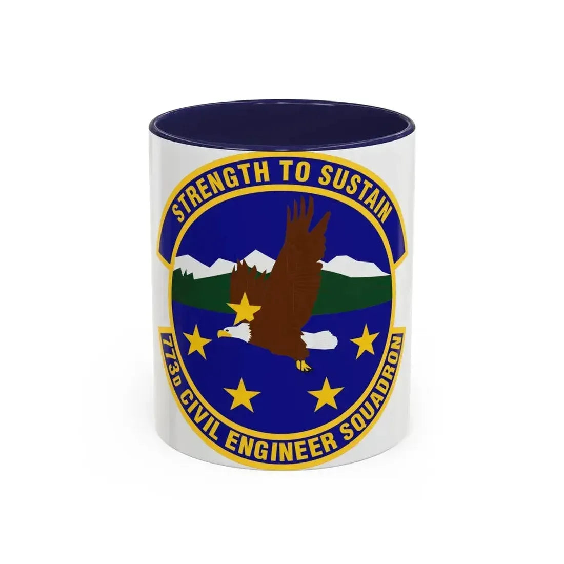 773 Civil Engineer Squadron PACAF (U.S. Air Force) Accent Coffee Mug 11oz Navy - Go Mug Yourself