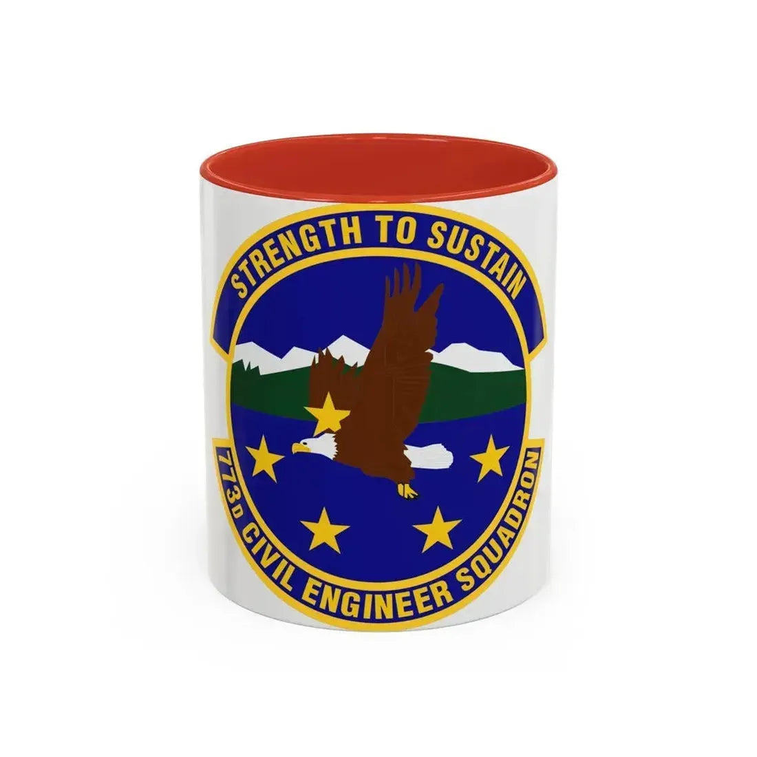 773 Civil Engineer Squadron PACAF (U.S. Air Force) Accent Coffee Mug 11oz Red - Go Mug Yourself