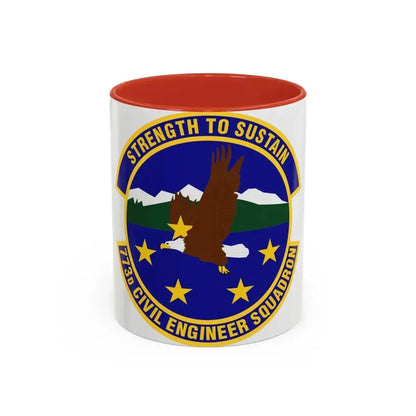 773 Civil Engineer Squadron PACAF (U.S. Air Force) Accent Coffee Mug 11oz Red - Go Mug Yourself