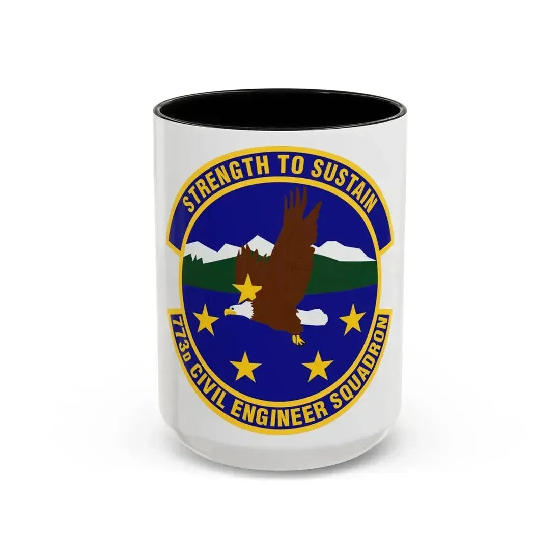 773 Civil Engineer Squadron PACAF (U.S. Air Force) Accent Coffee Mug 15oz Black - Go Mug Yourself