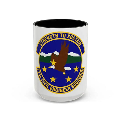 773 Civil Engineer Squadron PACAF (U.S. Air Force) Accent Coffee Mug 15oz Black - Go Mug Yourself