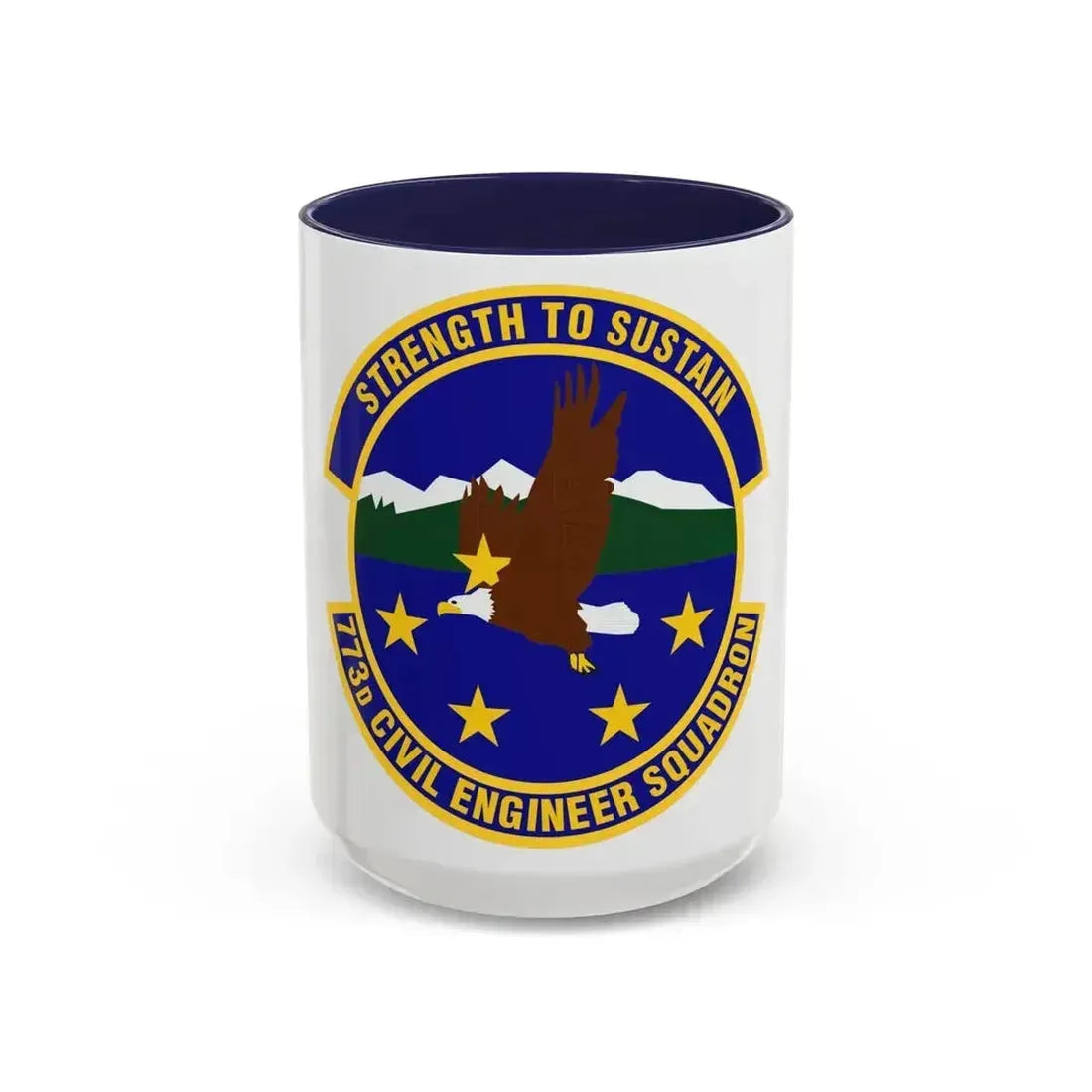 773 Civil Engineer Squadron PACAF (U.S. Air Force) Accent Coffee Mug 15oz Navy - Go Mug Yourself