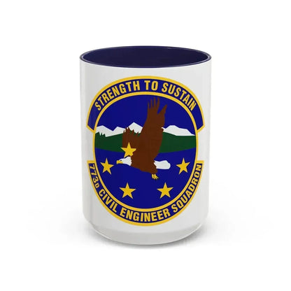 773 Civil Engineer Squadron PACAF (U.S. Air Force) Accent Coffee Mug 15oz Navy - Go Mug Yourself