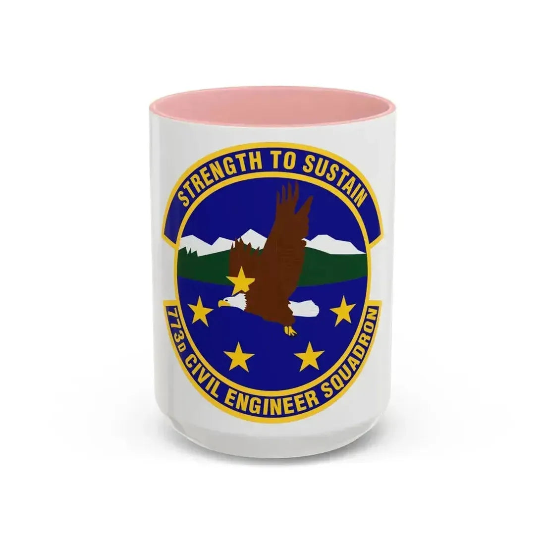 773 Civil Engineer Squadron PACAF (U.S. Air Force) Accent Coffee Mug 15oz Pink - Go Mug Yourself