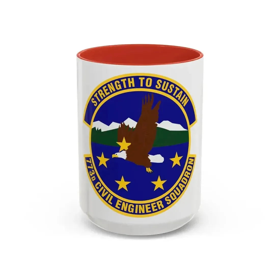 773 Civil Engineer Squadron PACAF (U.S. Air Force) Accent Coffee Mug 15oz Red - Go Mug Yourself