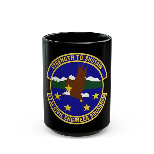 773 Civil Engineer Squadron PACAF (U.S. Air Force) Black Coffee Mug 15oz - Go Mug Yourself
