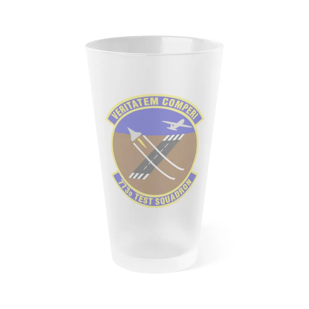 773 Test Squadron AFMC (U.S. Air Force) Frosted Pint Glass 16oz-16oz-Frosted-Go Mug Yourself