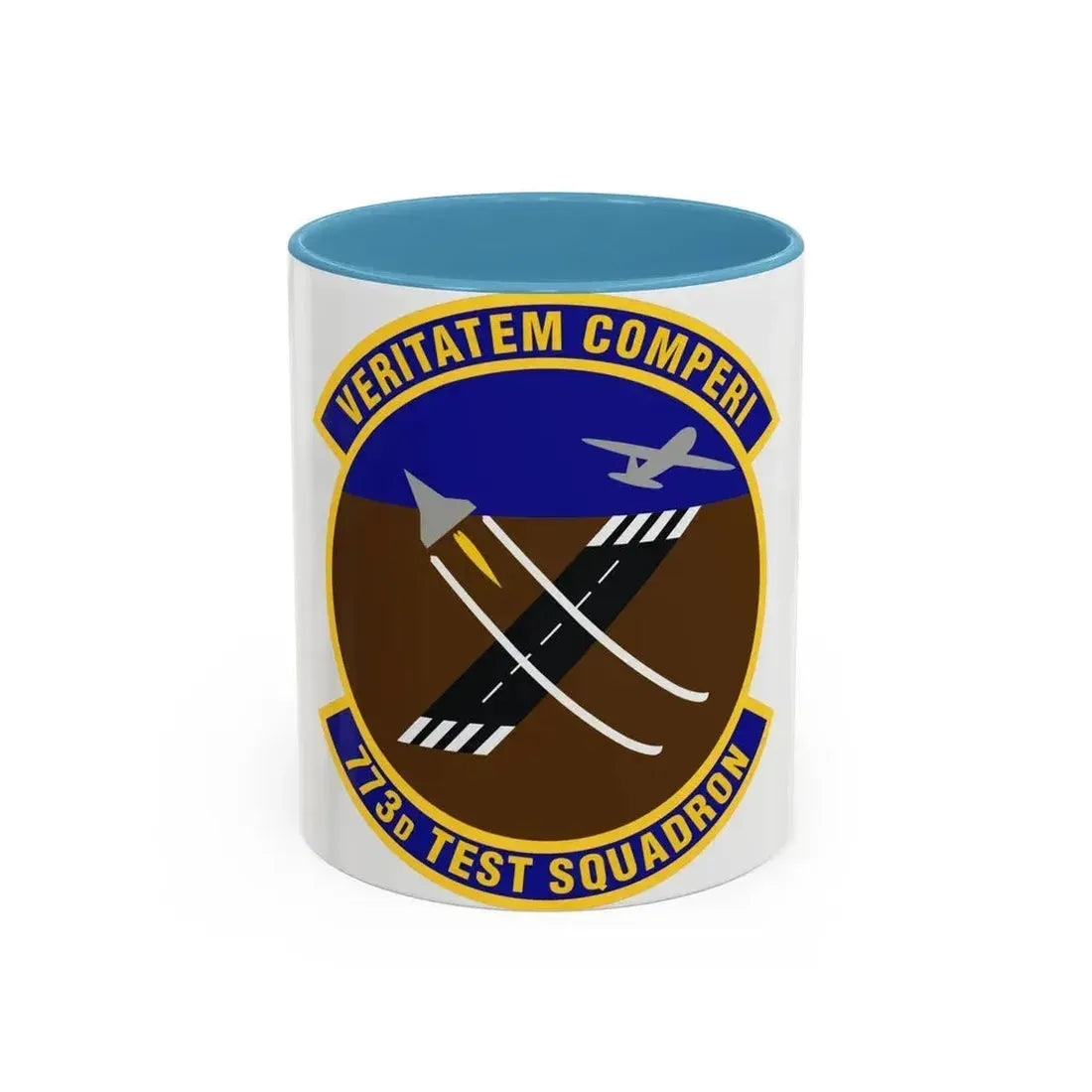 773 Test Squadron AFMC (U.S. Air Force) Accent Coffee Mug 11oz Light Blue - Go Mug Yourself