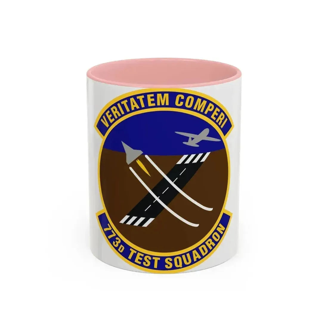 773 Test Squadron AFMC (U.S. Air Force) Accent Coffee Mug 11oz Pink - Go Mug Yourself