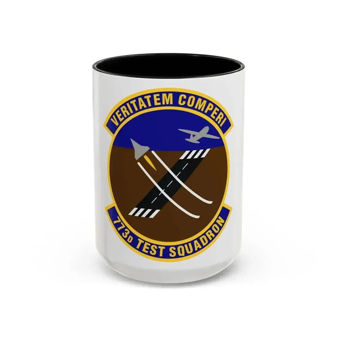 773 Test Squadron AFMC (U.S. Air Force) Accent Coffee Mug 15oz Black - Go Mug Yourself