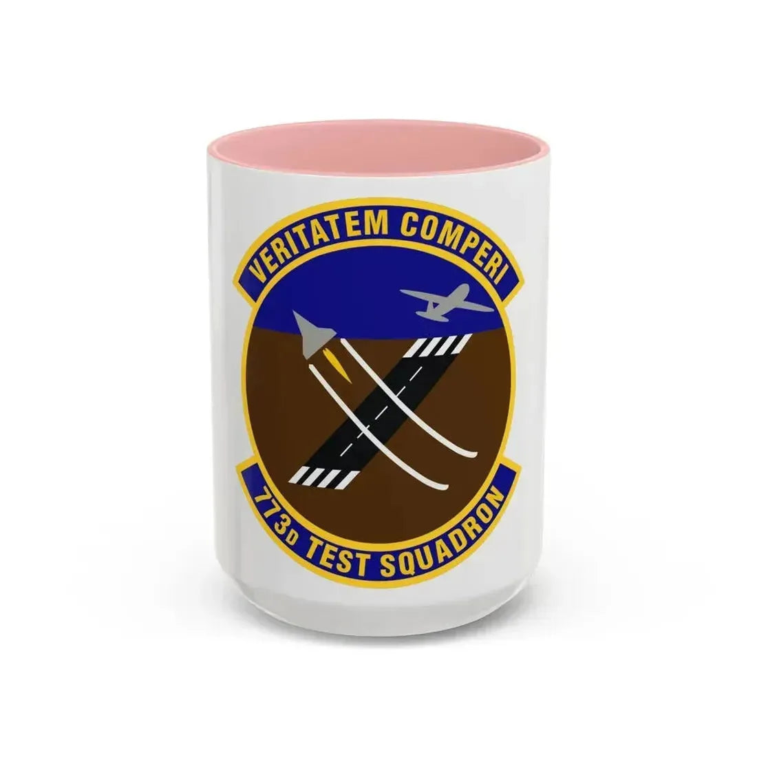773 Test Squadron AFMC (U.S. Air Force) Accent Coffee Mug 15oz Pink - Go Mug Yourself