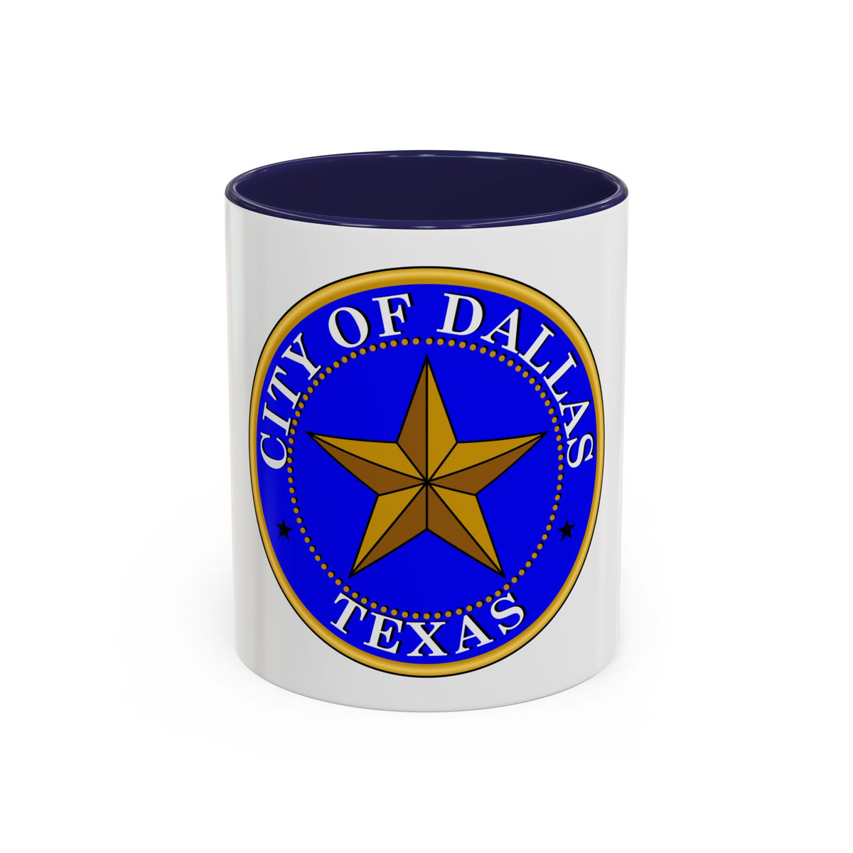 Seal of Dallas - Accent Coffee Mug