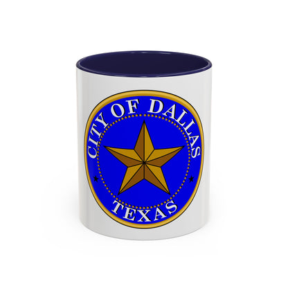 Seal of Dallas - Accent Coffee Mug