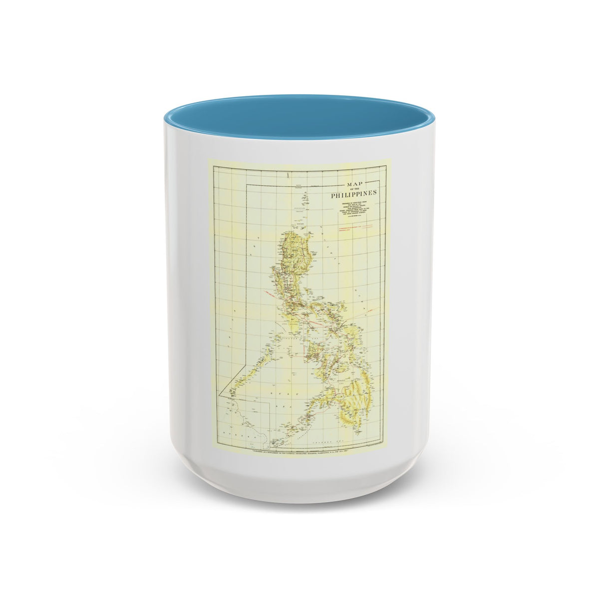Philippines, The (1905) (Map) Accent Coffee Mug