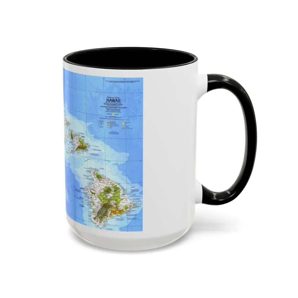 USA - Hawaii (1976) (Map) Accent Coffee Mug-Go Mug Yourself