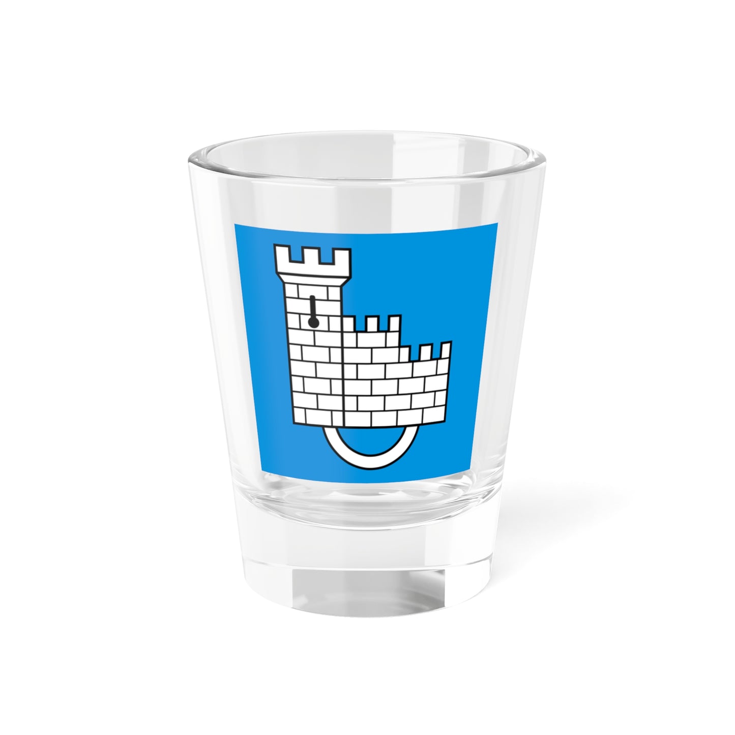 CHE District de la Sarine Flag (Switzerland) Shot Glass 1.5oz