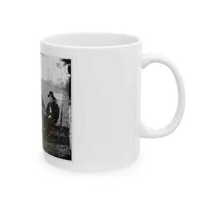 Culpeper, Virginia. Group Of Officers, Headquarters, Army Of The Potomac(2) (U.S. Civil War) White Coffee Mug