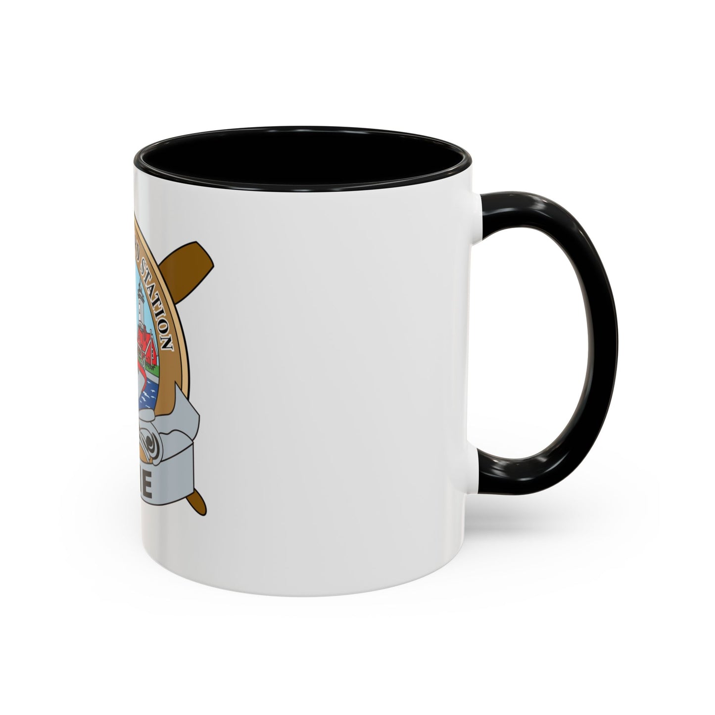 USCG Station Erie (U.S. Coast Guard) Accent Coffee Mug