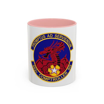 502d Comptroller Squadron (U.S. Air Force) Accent Coffee Mug