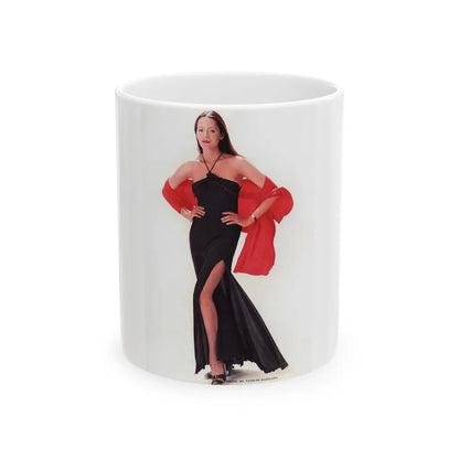 Barbara Carrera #123 (Vintage Female Icon) White Coffee Mug-11oz-Go Mug Yourself