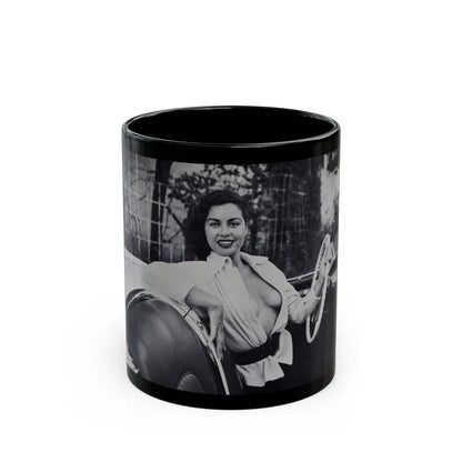 Jeanne Carmen #205 (Vintage Female Icon) Black Coffee Mug-11oz-Go Mug Yourself