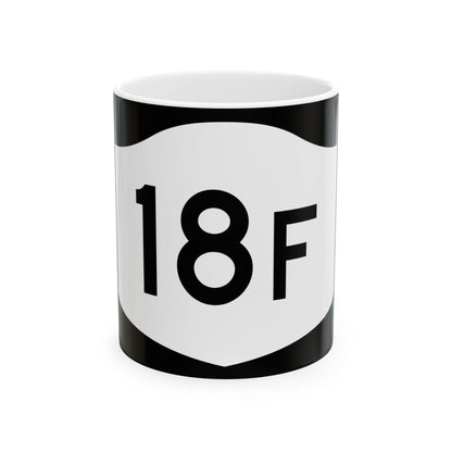NY-18F (New York) (Road Sign) White Coffee Mug