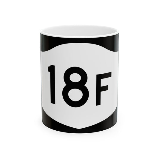 NY-18F (New York) (Road Sign) White Coffee Mug