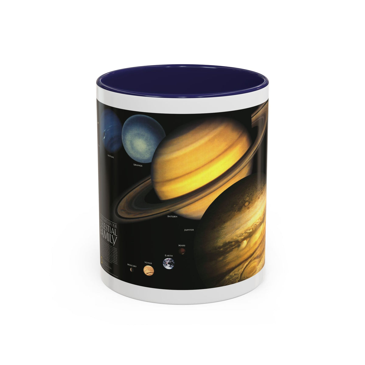 Space - The Solar System - Our Celestial Family (1990) (Map) Accent Coffee Mug