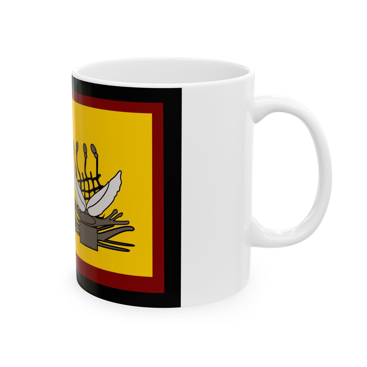 Flag of Western Province Papa New Guinea - White Coffee Mug-Go Mug Yourself