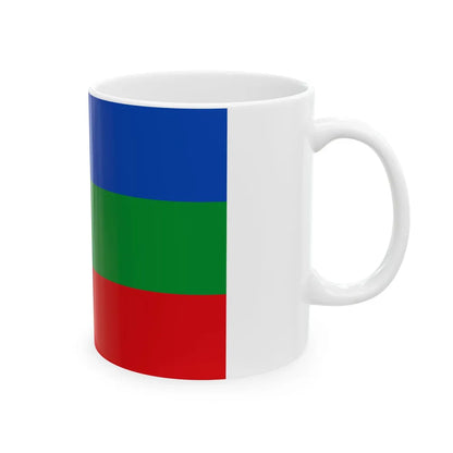 Flag of Villavicencio Meta Colombia - White Coffee Mug-Go Mug Yourself