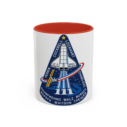 STS 111 (NASA) Accent Coffee Mug-11oz-Red-Go Mug Yourself