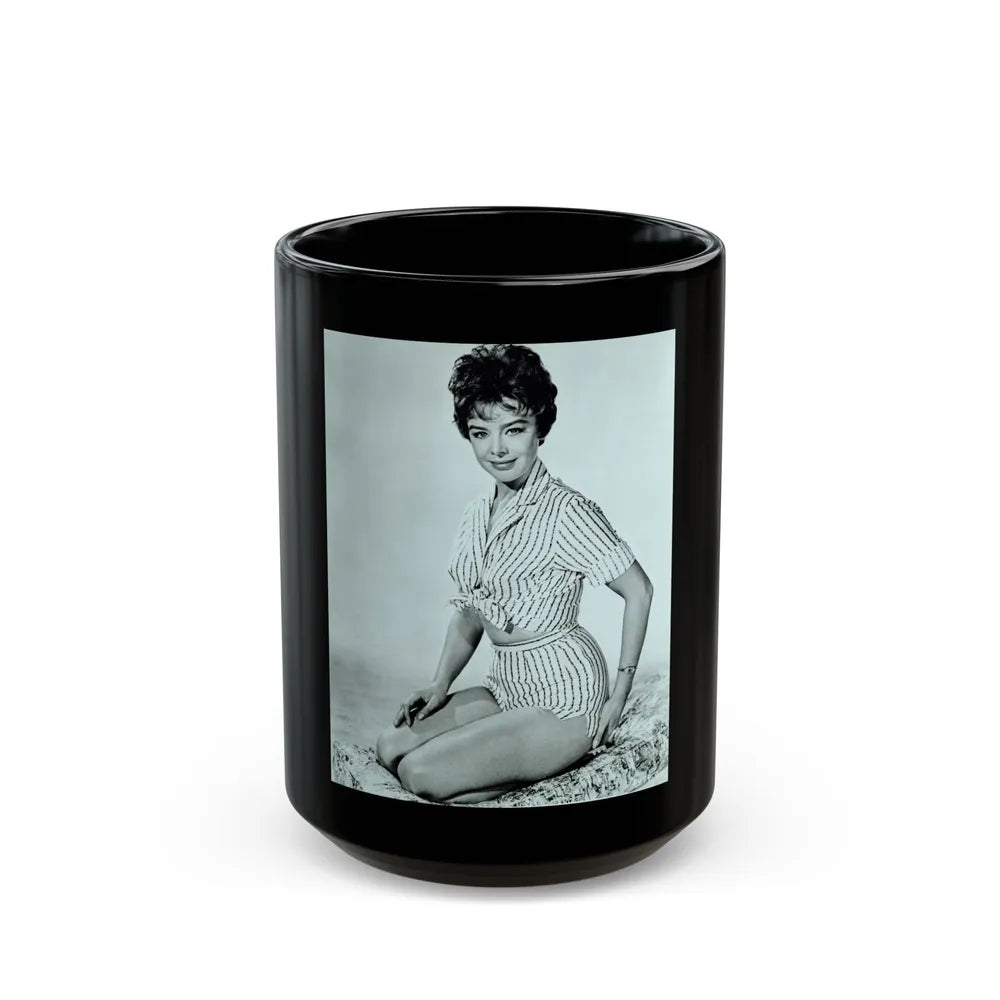 Janet Munro #32 - B&W 8x10 Full Body Cheesecake The Day The Earth Caught Fire '61 Promo Photo (Vintage Female Icon) Black Coffee Mug-15oz-Go Mug Yourself