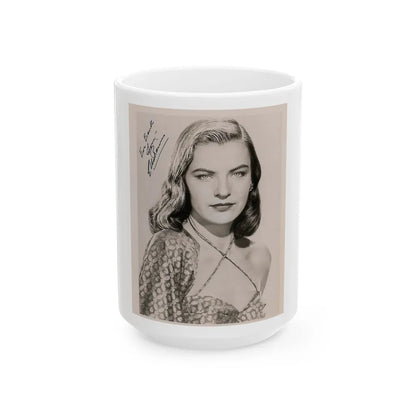 Ella Raines #13 (Vintage Female Icon) White Coffee Mug-15oz-Go Mug Yourself