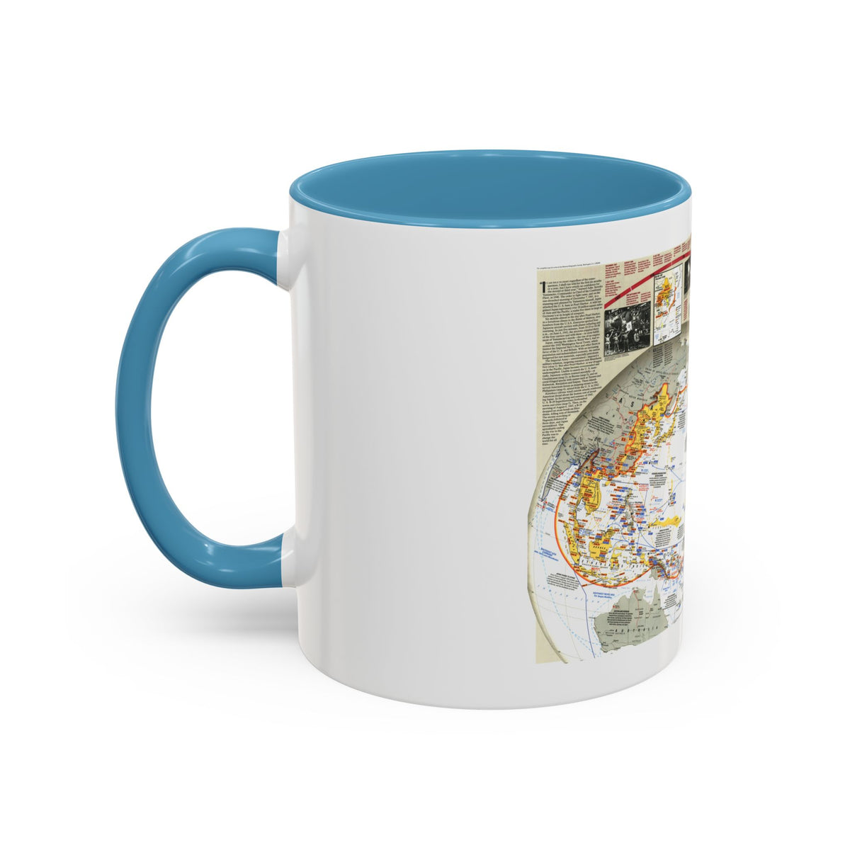 World War II- Asia and the Pacific (1991) (Map) Accent Coffee Mug