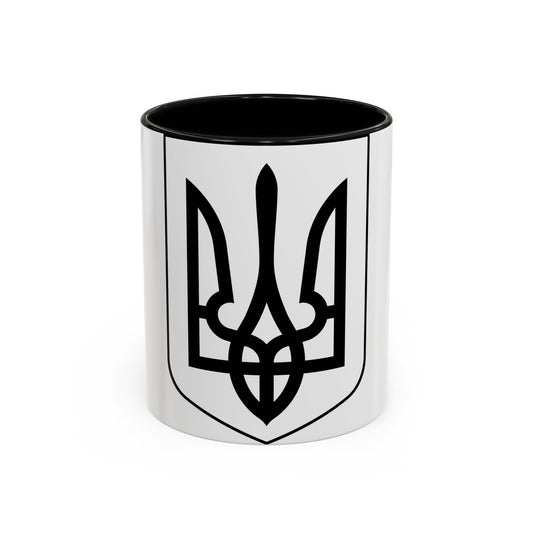 Lesser Coat of Arms of Ukraine 2 - Accent Coffee Mug