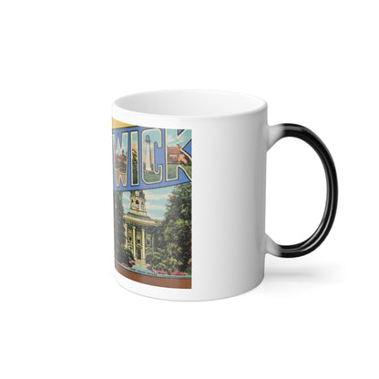 Greetings From Brunswick GA (Greeting Postcards) Color Changing Mug 11oz