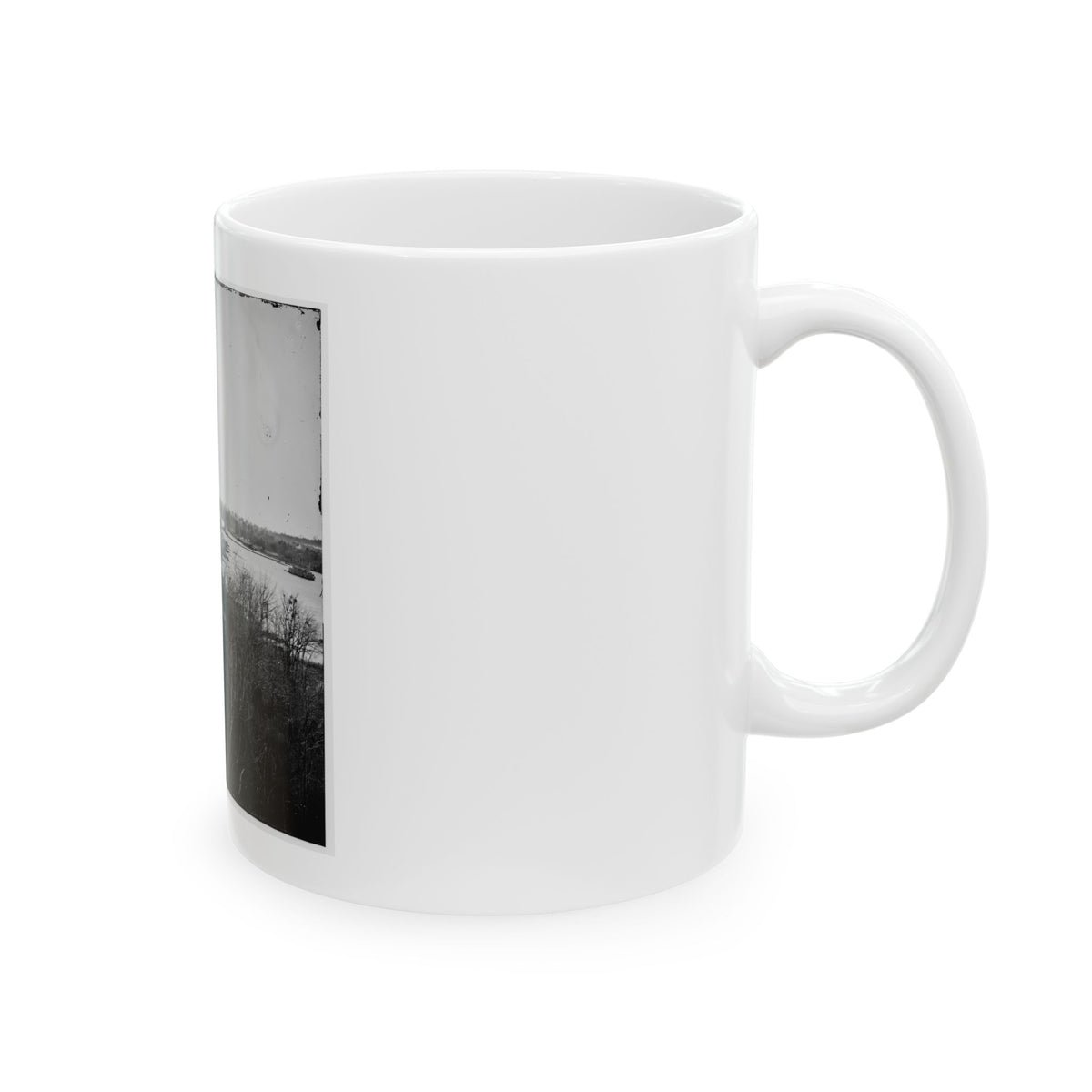 Broadway Landing, Virginia. Where Butler's Troops Crossed The Appomattox River (U.S. Civil War) White Coffee Mug