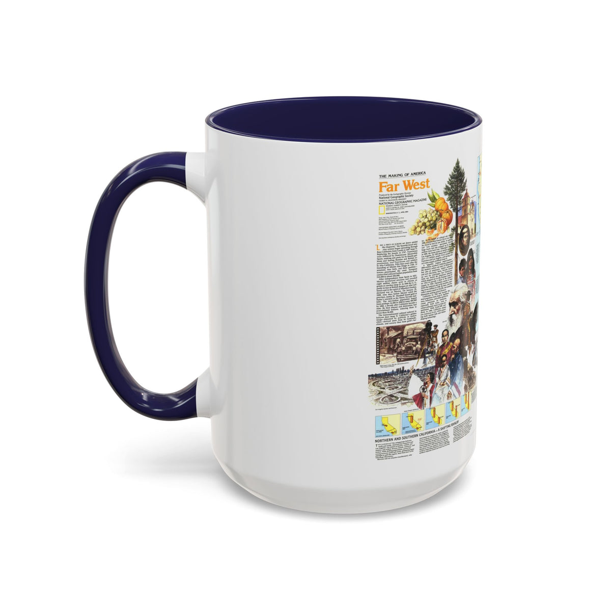 USA - Far West 2 (1984) (Map) Accent Coffee Mug
