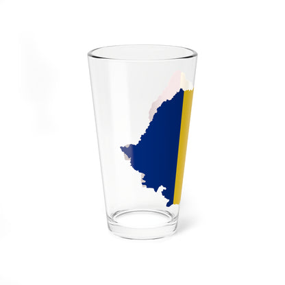 Flag-map of Romania (Oman) Pint Glass 16oz